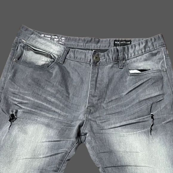 Smoke Rise Frost Gray Slim Fit Denim Jeans Size 36x32 - Picture 6 of 6